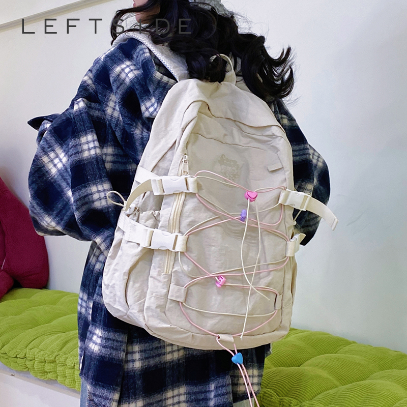 School Backpack Teen - LEFTSIDE Women's Nylon Backpacks 2025 New