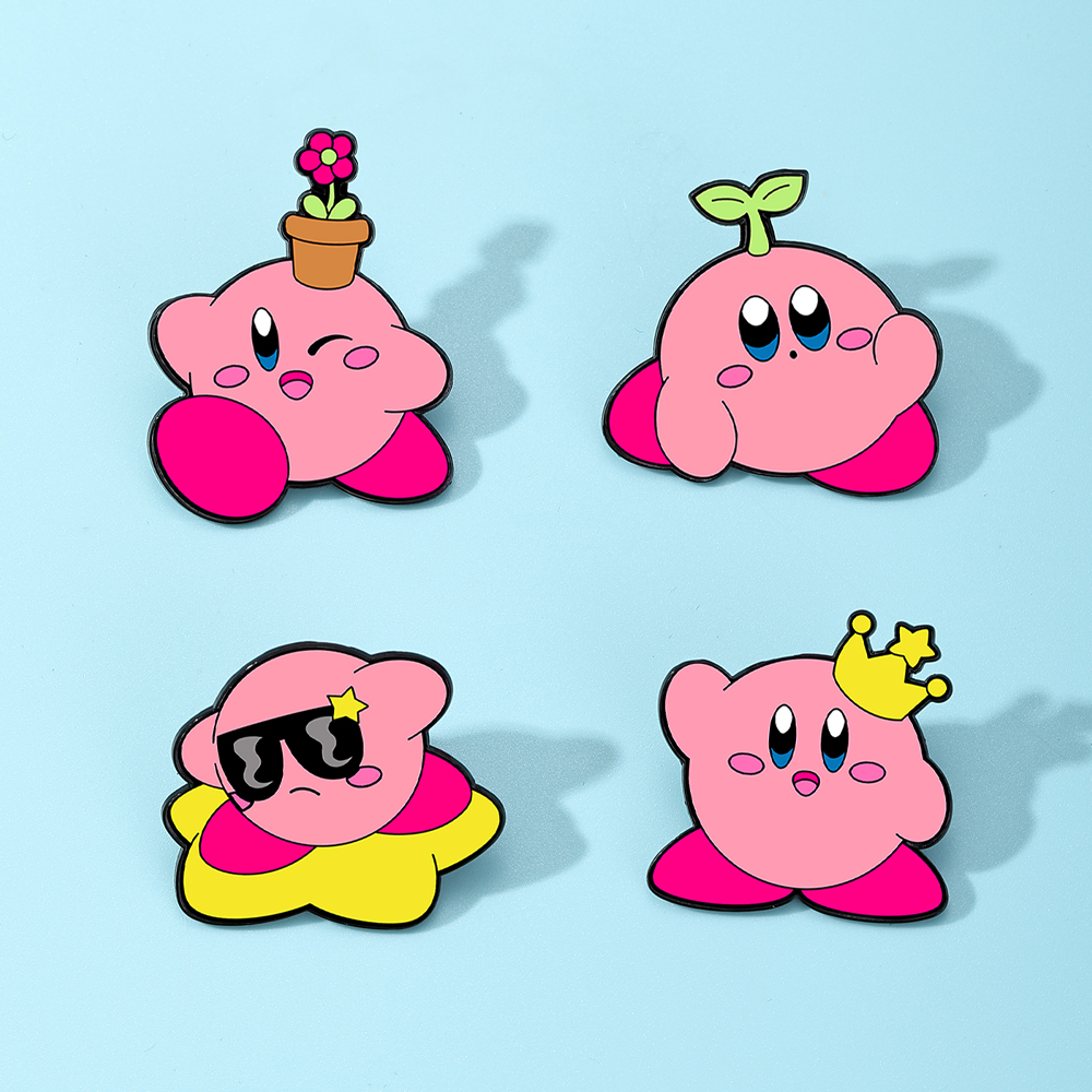 4pcs Kirby Enamel Lapel Pins S - Fashion Backpack Women avis et prix