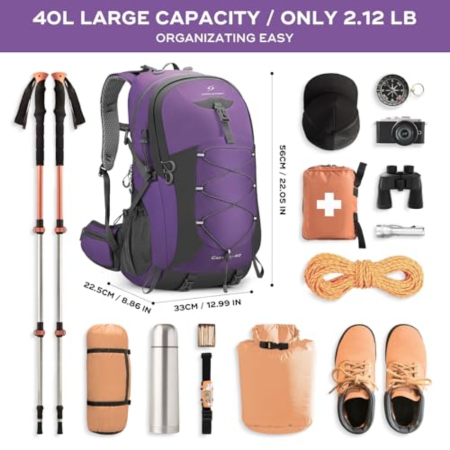 Hiking Backpack, Camping Backp - Hiking Backpack Waterproof avis et prix