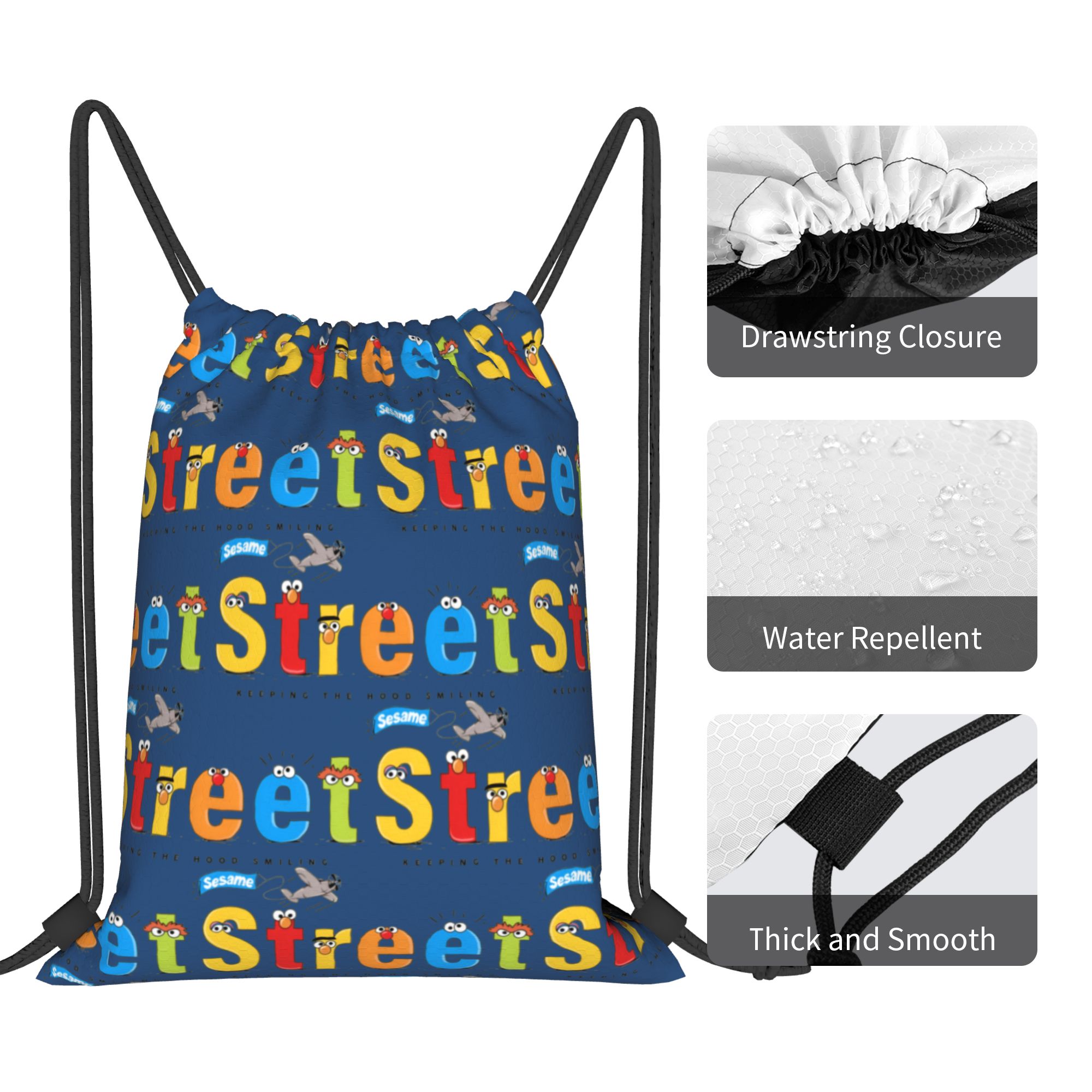 Custom Cookie Monster Drawstri - Drawstring Gym Bag avis et prix