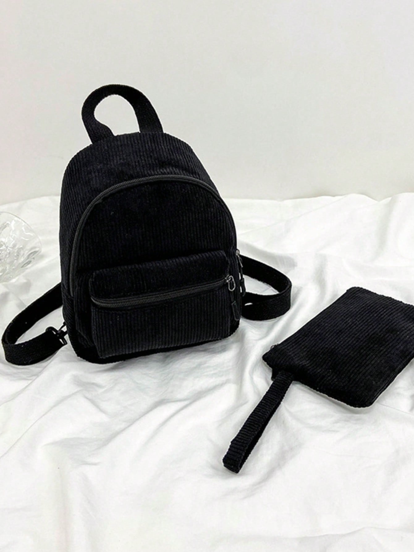 Solid Color Corduroy Fabric Fa - Fashion Backpack Women avis et prix