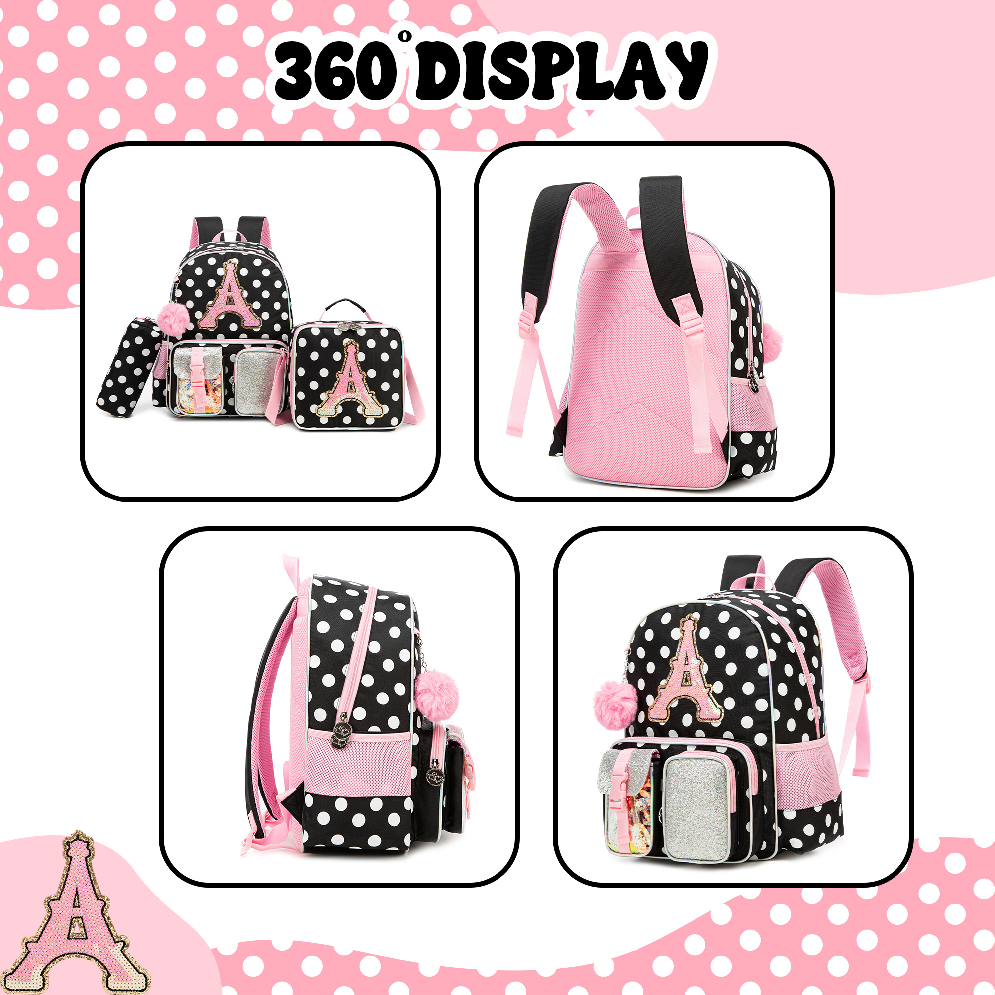 Backpack for Girls Letter Back - School Backpack Teen avis et prix