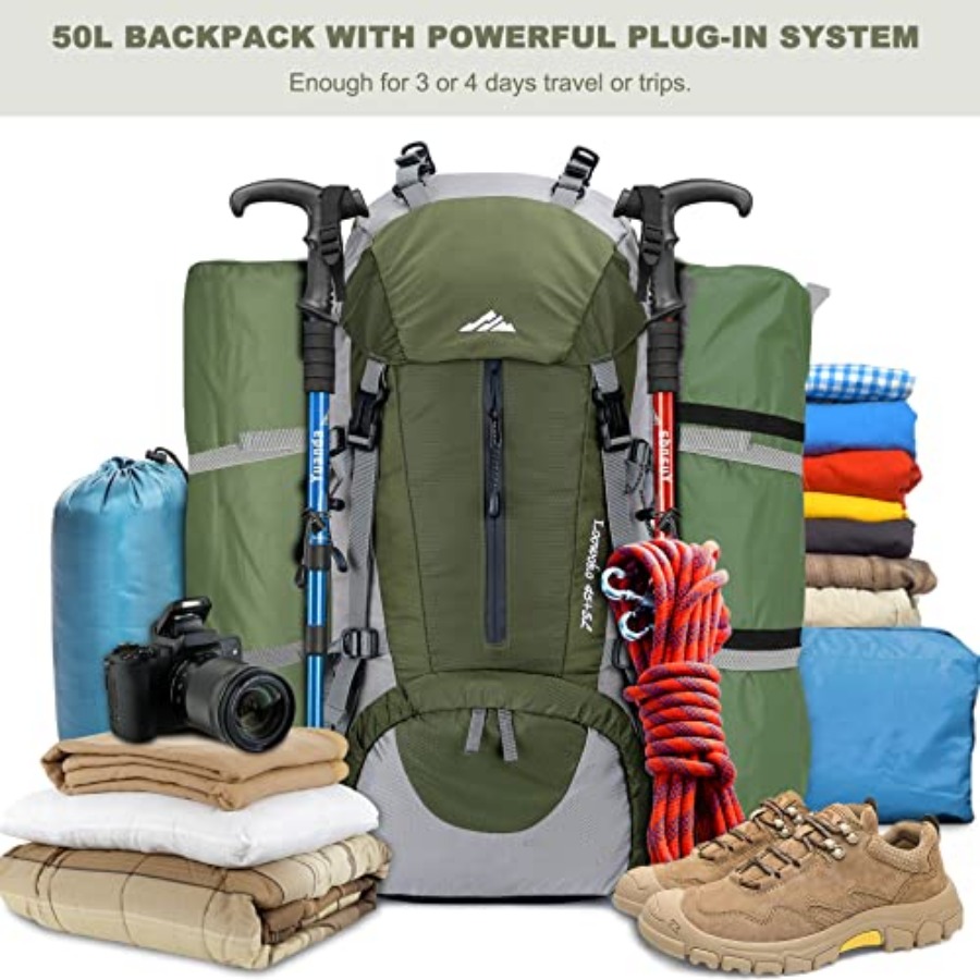 Loowoko 50L Hiking Backpack, W - Hiking Backpack Waterproof avis et prix