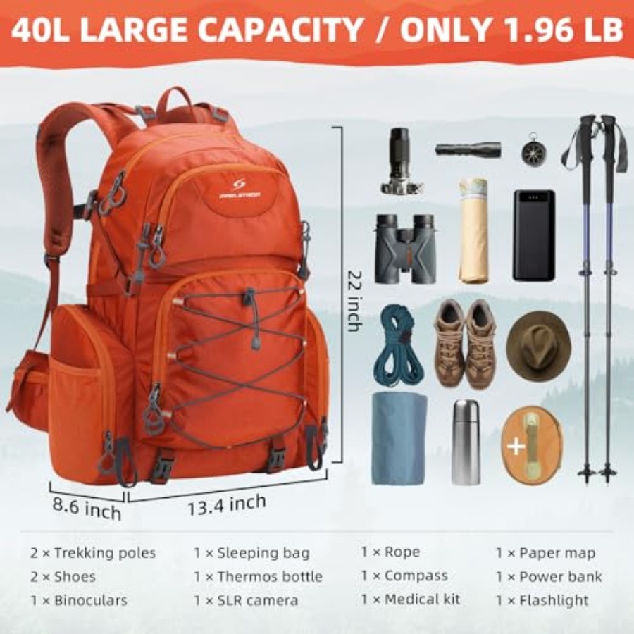 Hiking Backpack, 40L Waterproo - Hiking Backpack Waterproof avis et prix