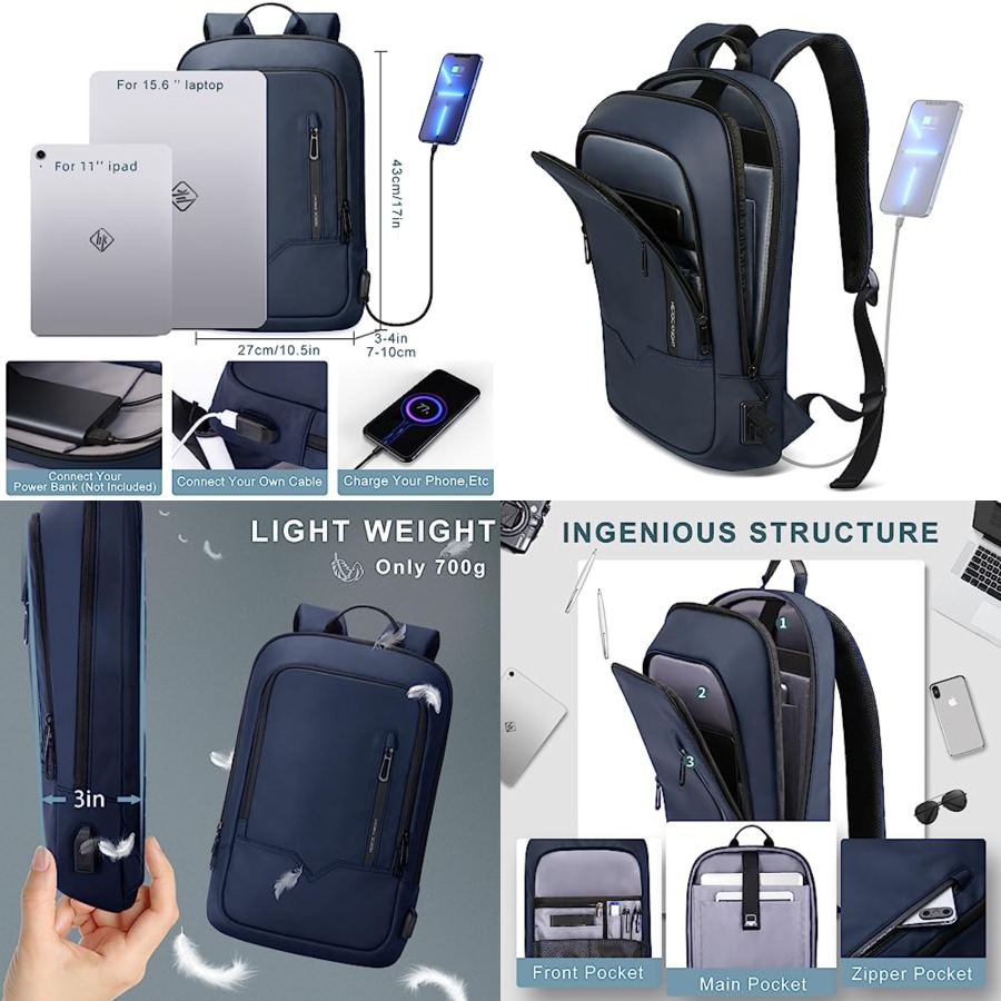 Backpack for Men Business Slim - Travel Backpack Anti Theft avis et prix