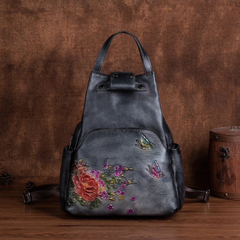 Johnature Genuine Leather Embo - Leather Backpack Vintage avis et prix