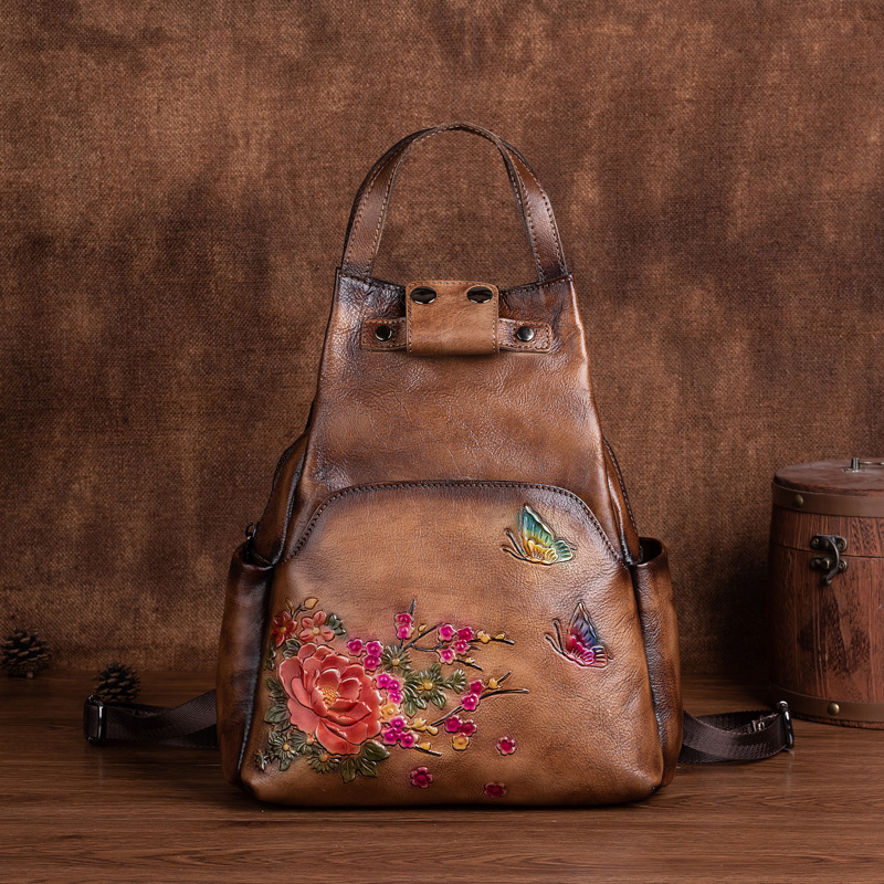 Johnature Genuine Leather Embo - Leather Backpack Vintage avis et prix