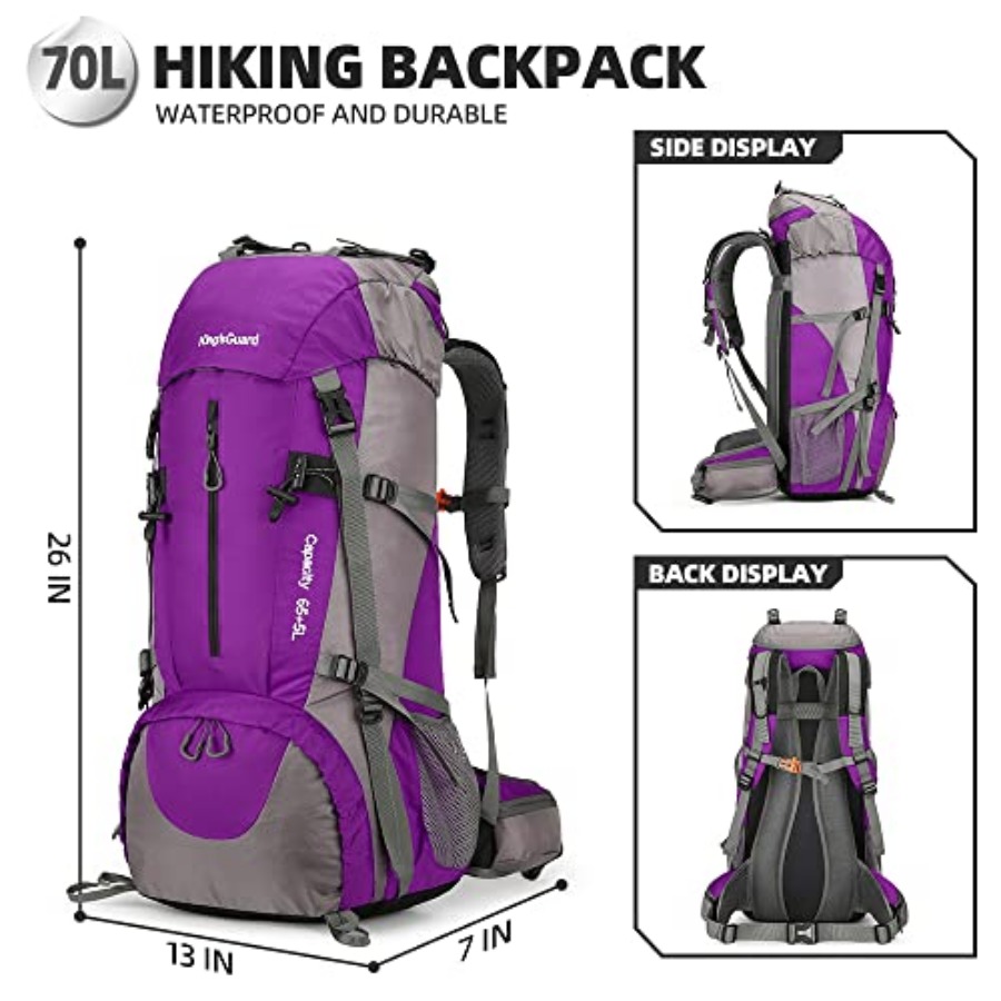 70L Hiking Backpack with Rain  - Hiking Backpack Waterproof avis et prix