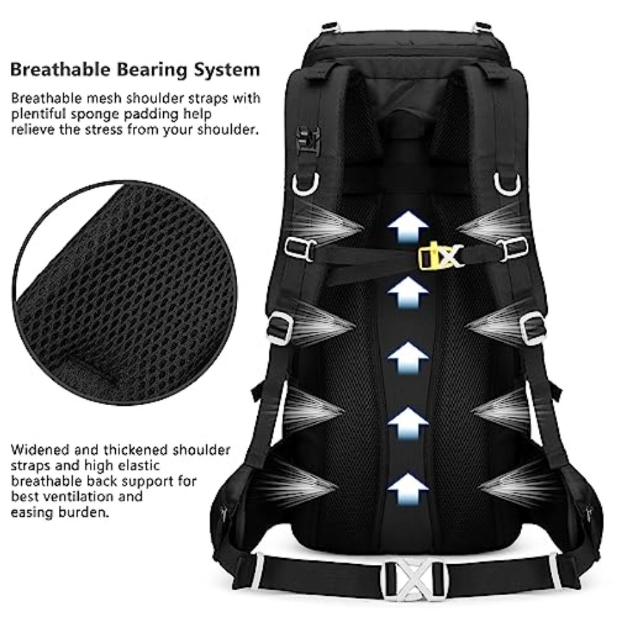 50L Hiking Backpack Men Campin - Rain Cover Backpack avis et prix