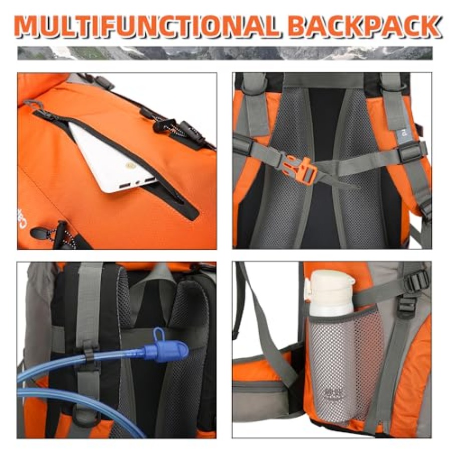 70L Hiking Backpack with Rain  - Hiking Backpack Waterproof avis et prix