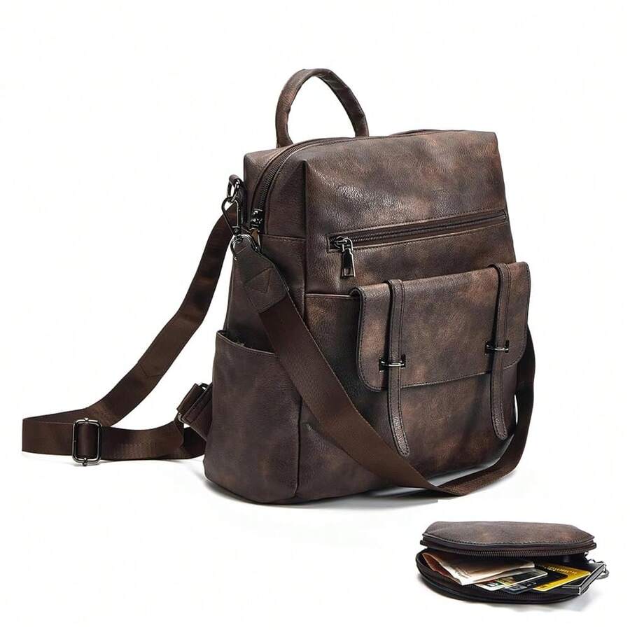 Women Fashion Vintage Brown PU - Fashion Backpack Women avis et prix