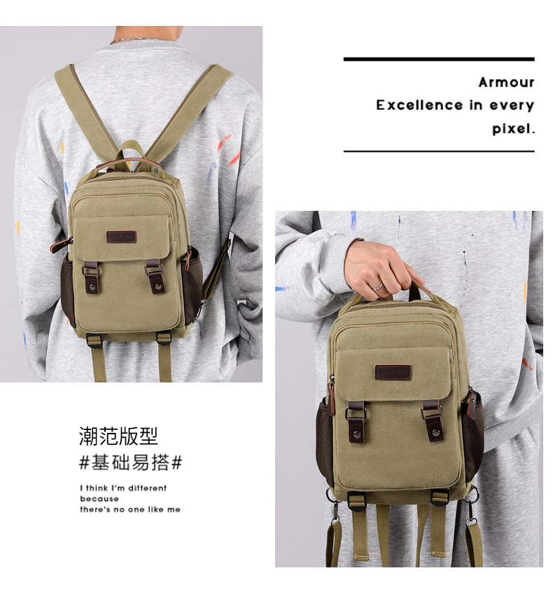 New Canvas Chest Bag Men Large - Canvas Backpack Casual avis et prix
