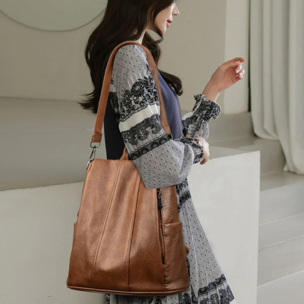 NEW Anti-theft Laptop Backpack - Leather Backpack Vintage avis et prix