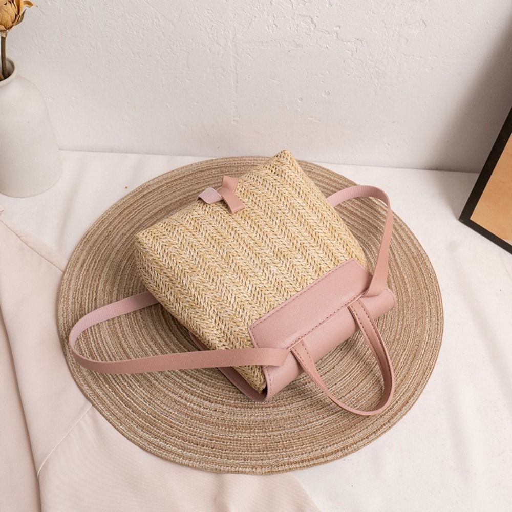 Fashion PU Leather Straw Backp - Leather Backpack Vintage avis et prix