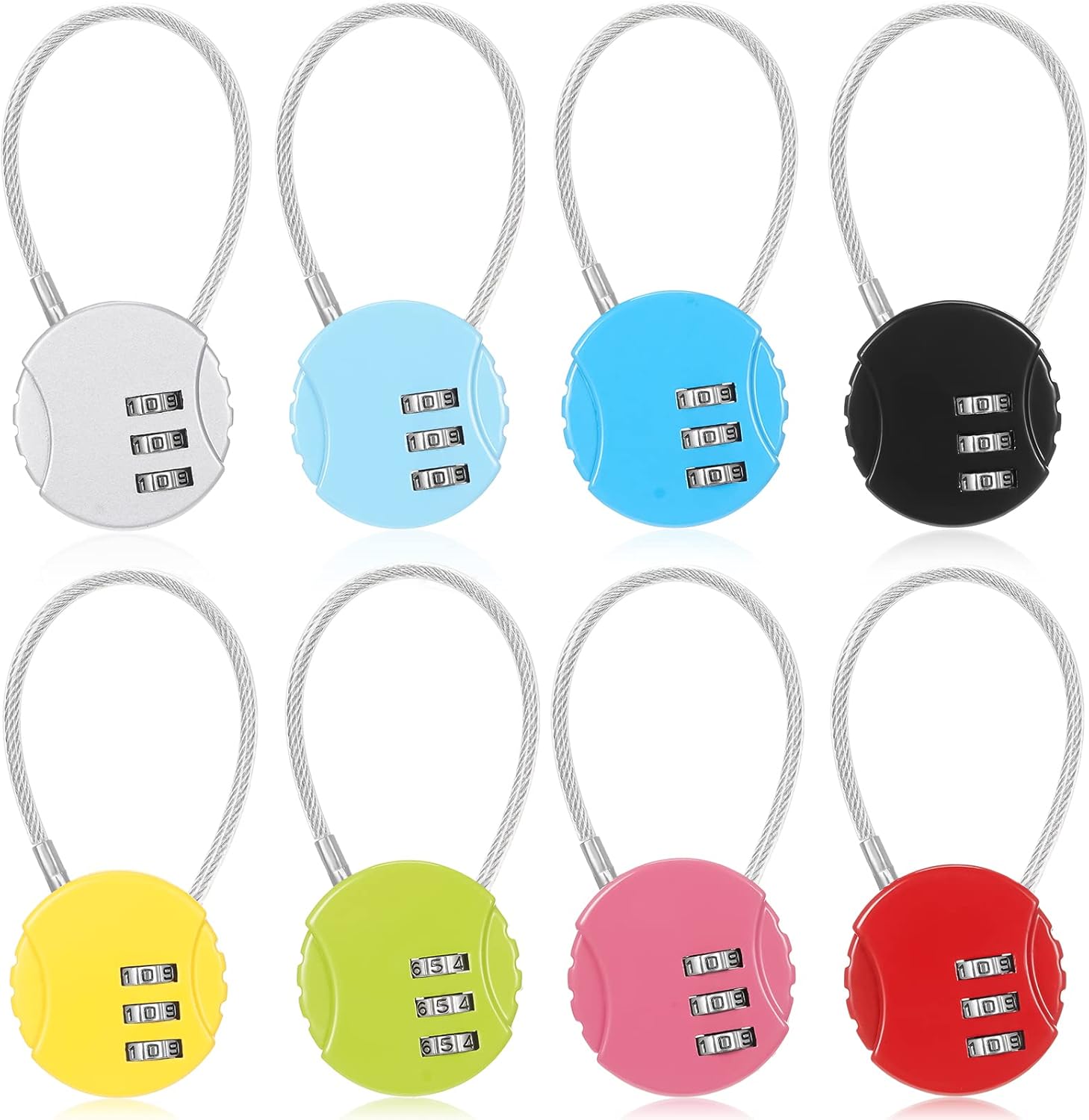 8 Pack Combination Wire Lock 3 - Backpack Lock Combo avis et prix