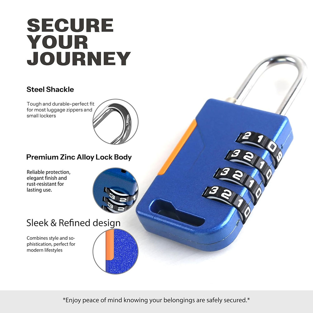 4 Digit Combination Padlock wi - Travel Backpack Anti Theft avis et prix